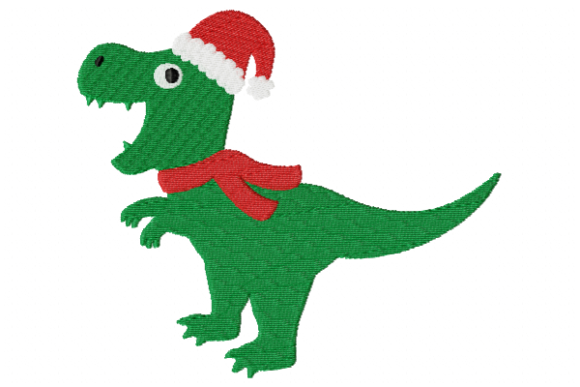 Dinosaur Christmas: A Smart Embroidery Choice for Small Business Merch