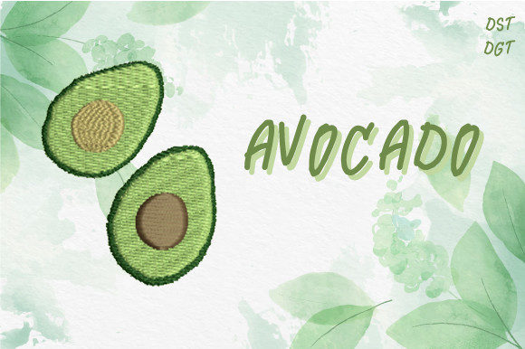Half Avocado: A Fresh, Friendly Embroidery Design for Personalized Gifts