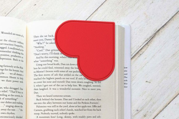 Heart Corner Bookmark ITH Applique
