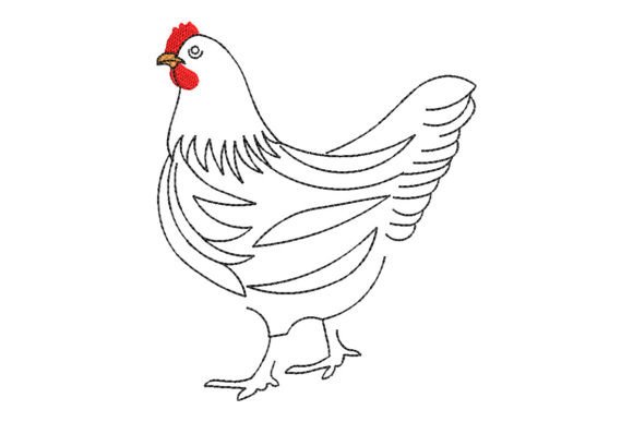 Hen: A Seasonal Embroidery Motif with Quiet Charm