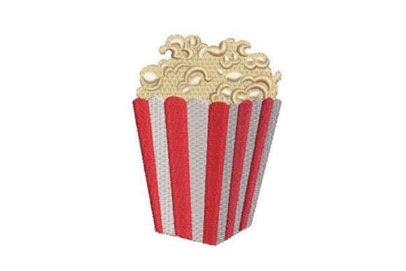 Movie Popcorn: A Seasonal Embroidery Spark