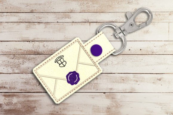 Parchment Envelope ITH Key Fob Applique